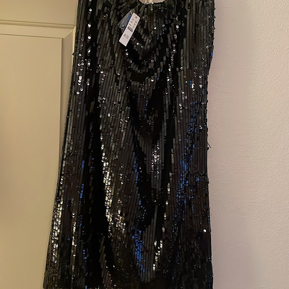Never worn jcrew mid sequin black skirt.